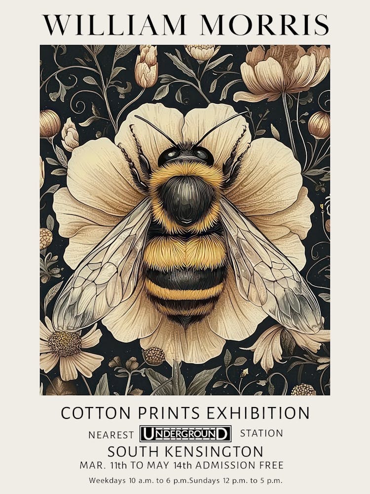 William Morris Bee Vintage Exhibition