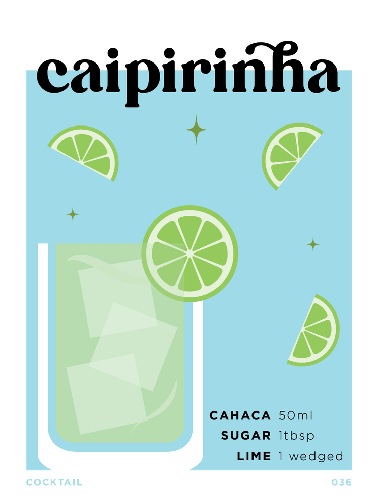 Caipirinha in Blue Cocktail Recipe