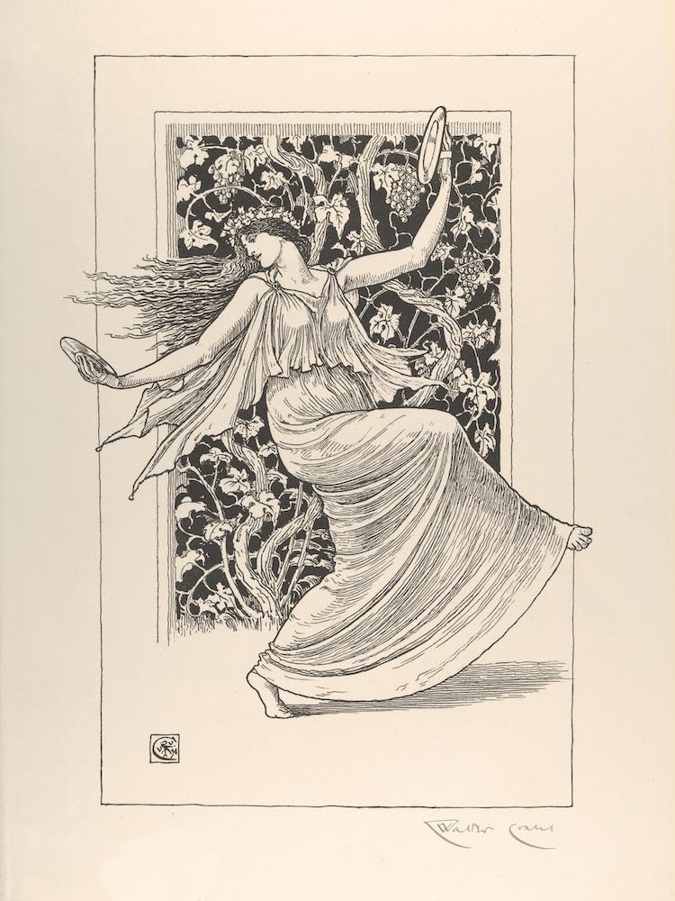 Tanzende Nymphe, Walter Crane