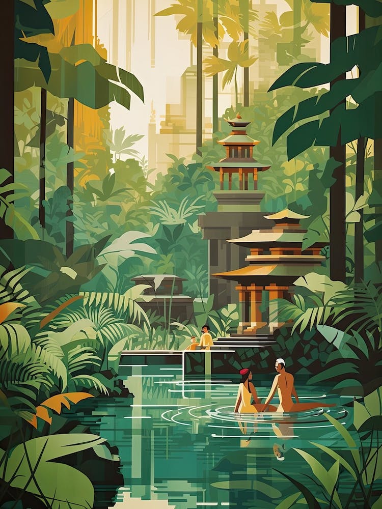 Bali, Indonesia, Bold Outlines 2