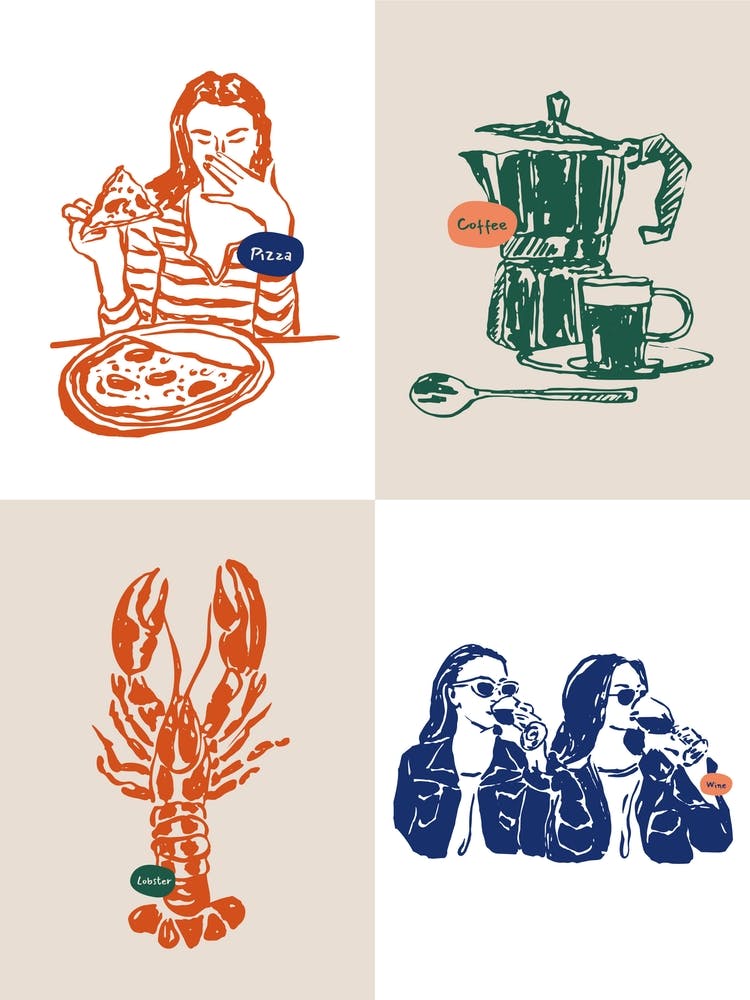 Food Lovers Collage – Kitchen & Lifestyle Wall