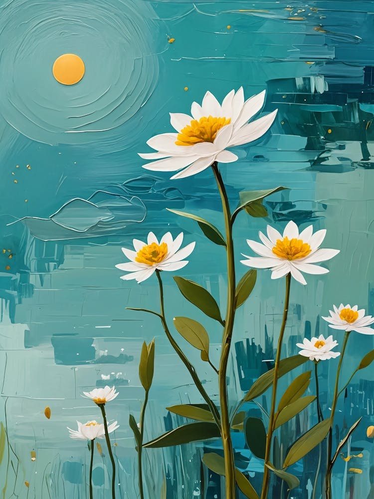 Daisies On Blue no1