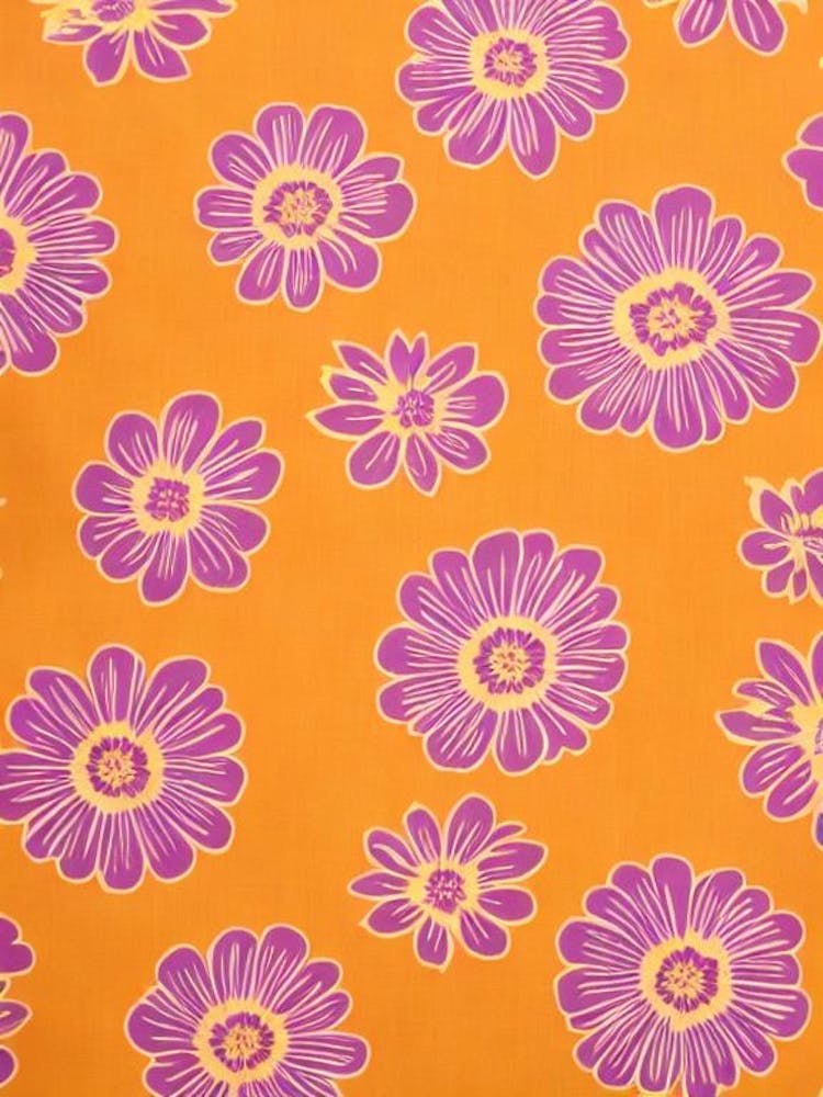 Lilac Floral Print Retro Pattern 1 Flower