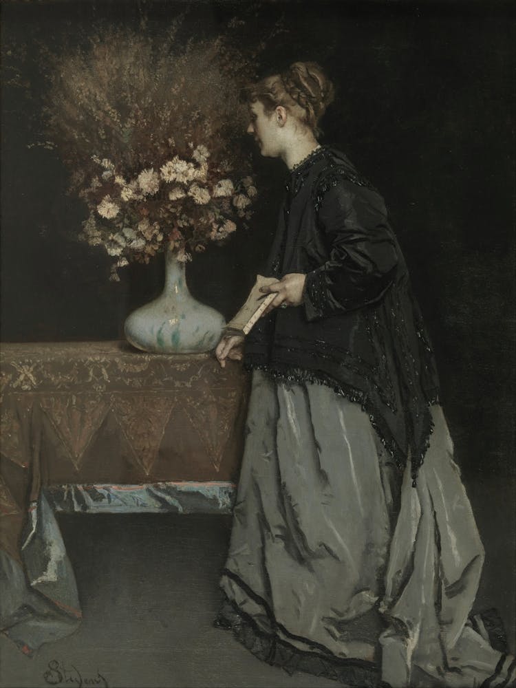 Lady With Flowers
