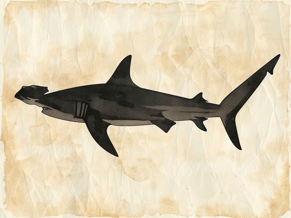 Hammerhead Shark Grey Silhouette 10