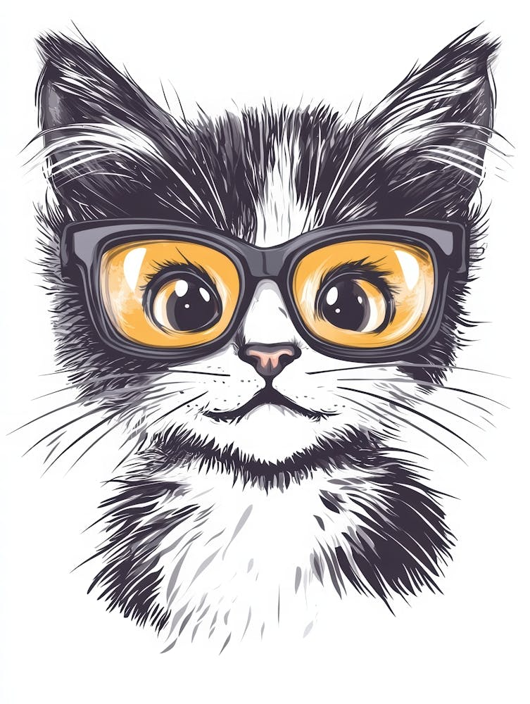 Cat With Glasses