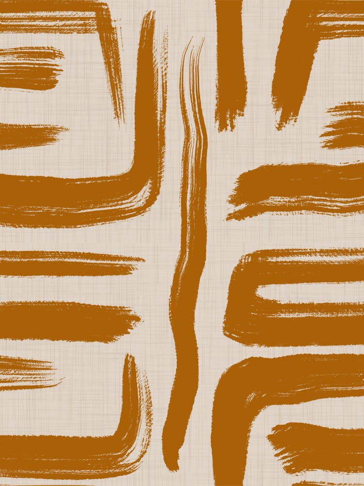 Orange Abstract Brushstrokes