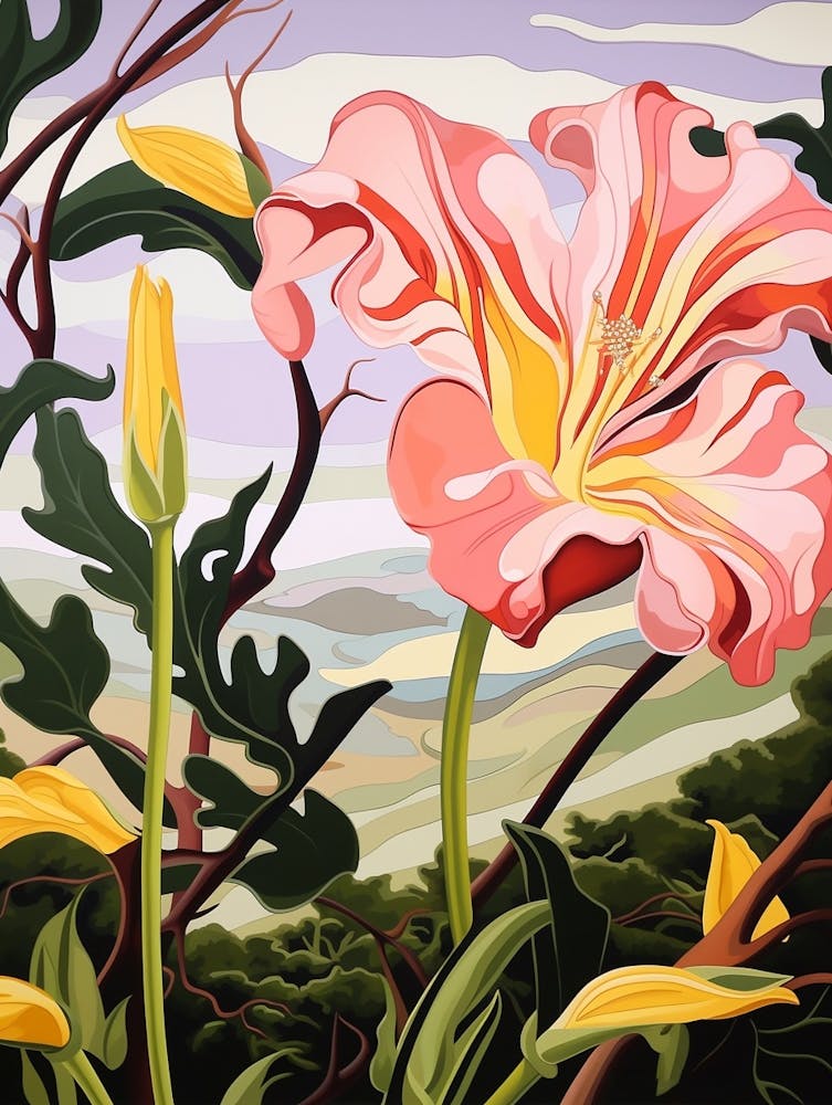 Gloriosa Lily 4 Flower Painting