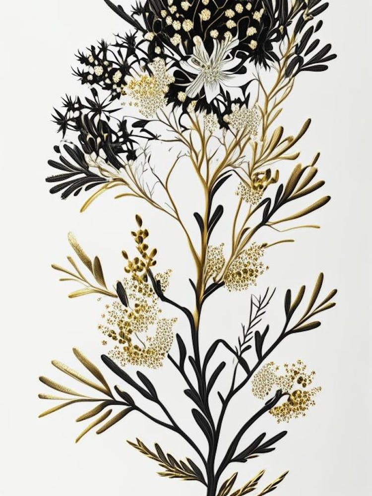 Joshua Tree Pattern Gold And Black (1)