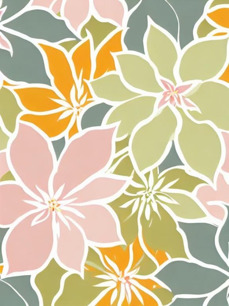 Poinsettia Pastel Floral 2 Flower
