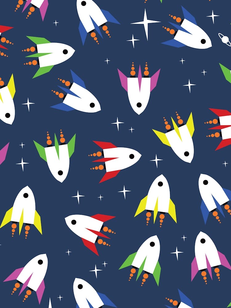 Space Rockets Pattern 1