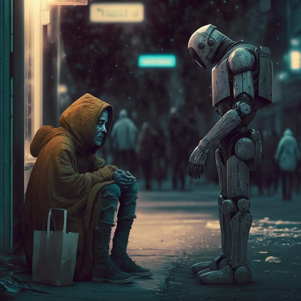 Homeless man from the future