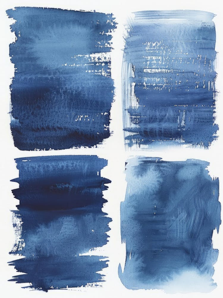Blue Watercolor Brush Strokes 1