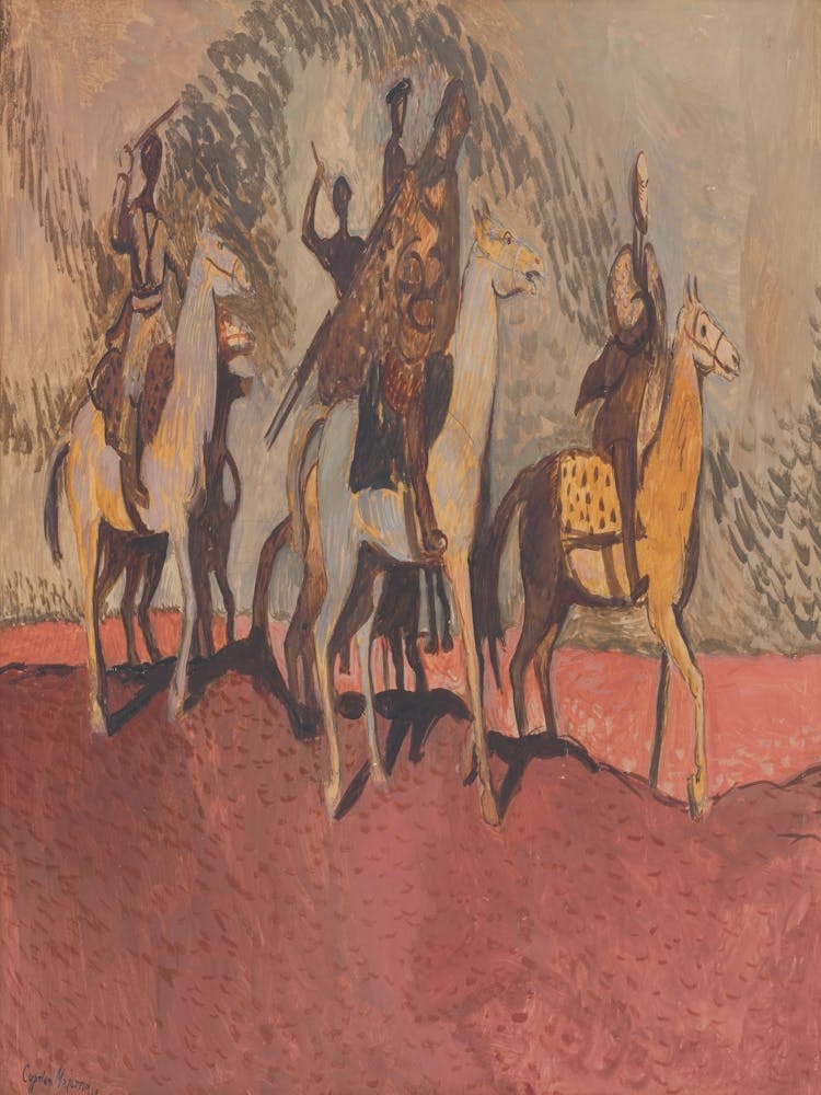 Four Men On Horseback