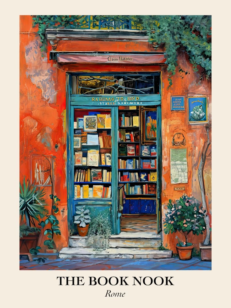 Rome Book Nook Bookshop 4 Poster