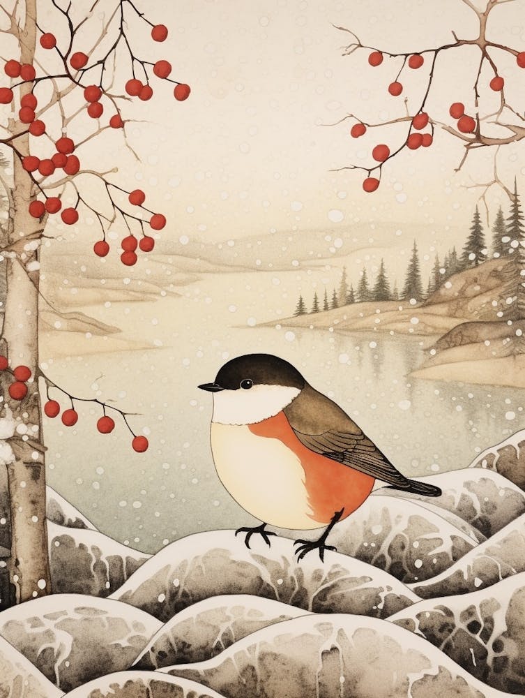 Vogelillustration Wasseramsel 2