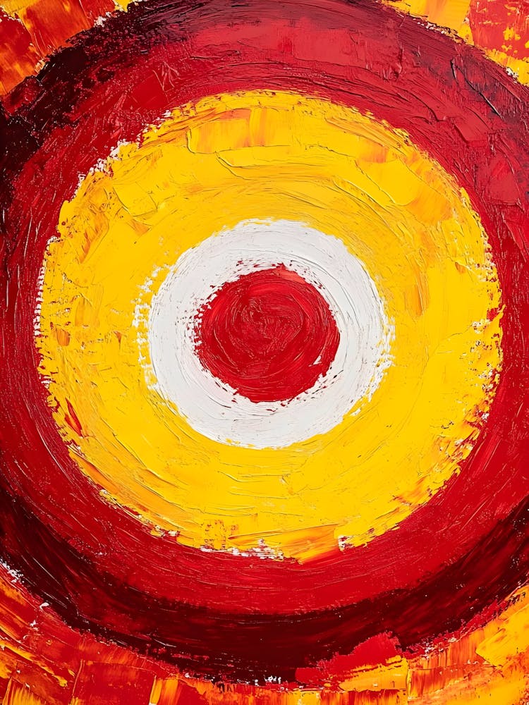 Cercle Rouge Et Jaune