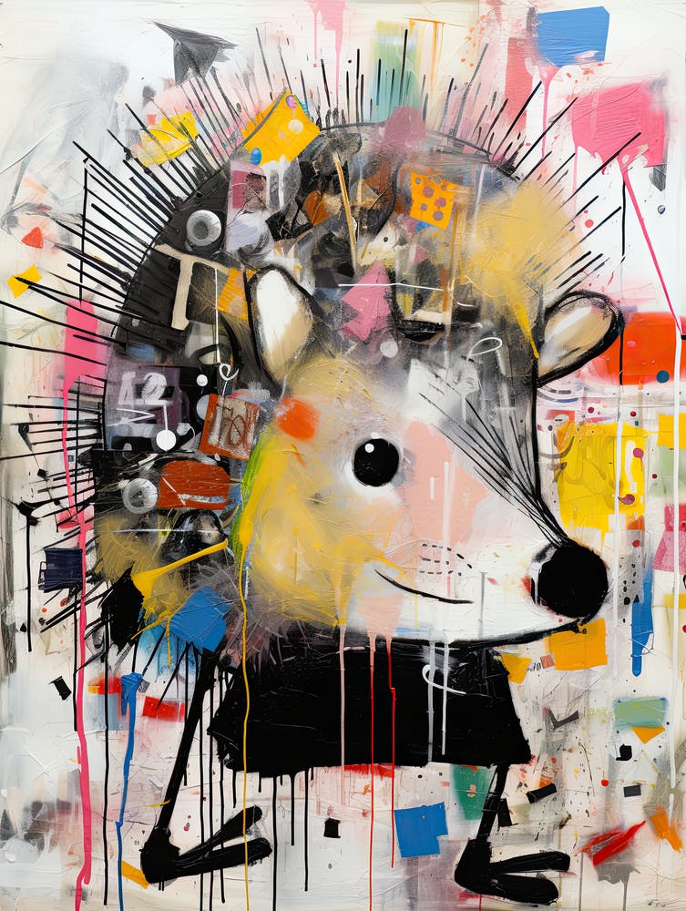 Basquiat Meets Nature: The Hedgehog's Tale