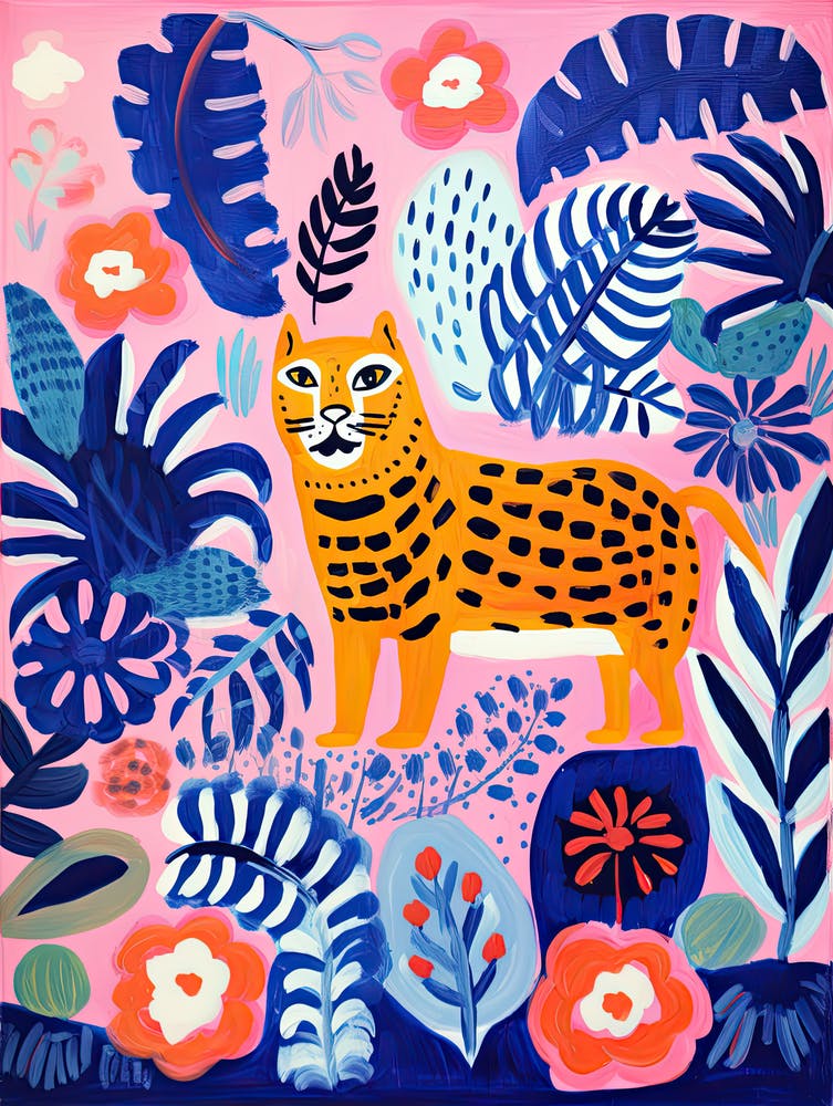 Tiger In The Jungle, Matisse Inspired 3
