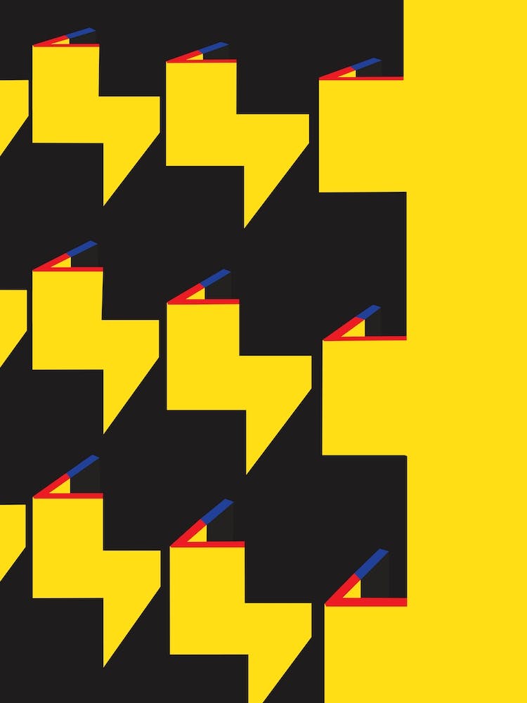 Yellow Bauhaus Colours & Shadows