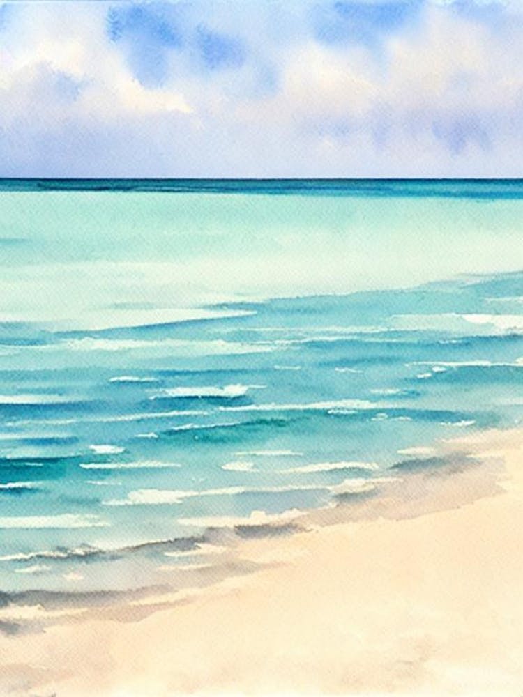 Bantayan Island Beach 2, Philippines Watercolour