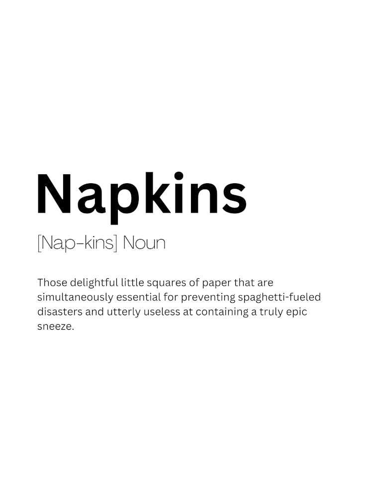 Napkins Definition Meaning