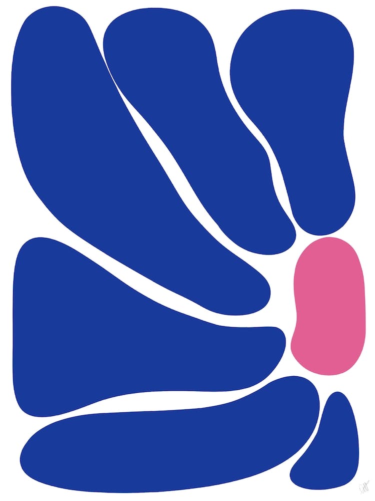 Trendy blue flower