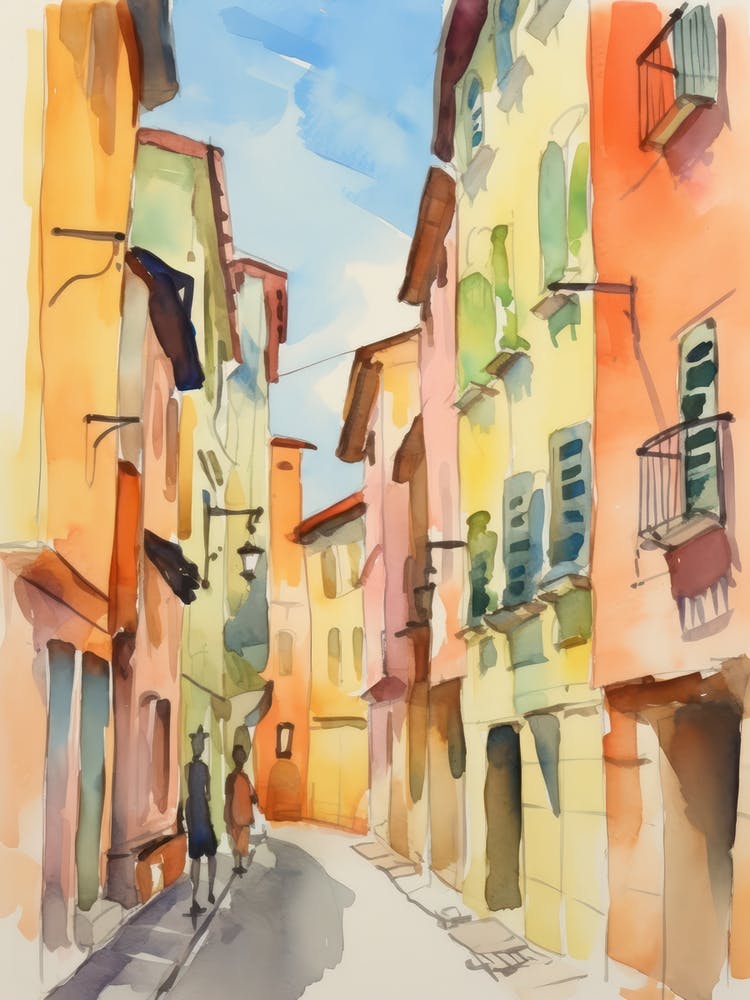 Vicenza, Italy Watercolour Streets 4