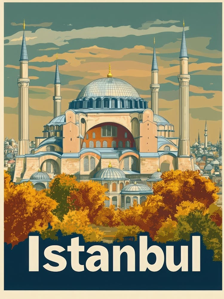 Aihrgdesign A Vintage Travel Poster Of Istanbul Featuring The B1e57673 4084 47c1 B474 2849a542ebab 3