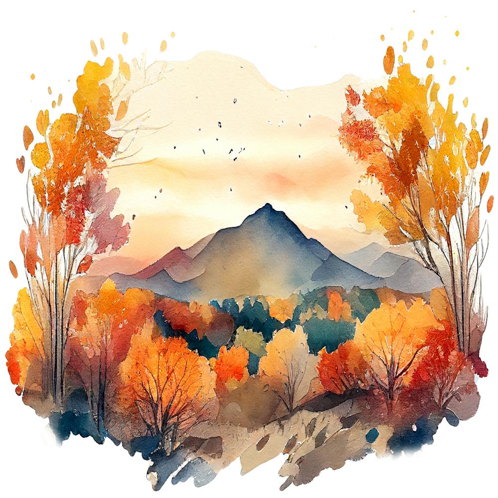 Watercolor Autumn Landscape 67