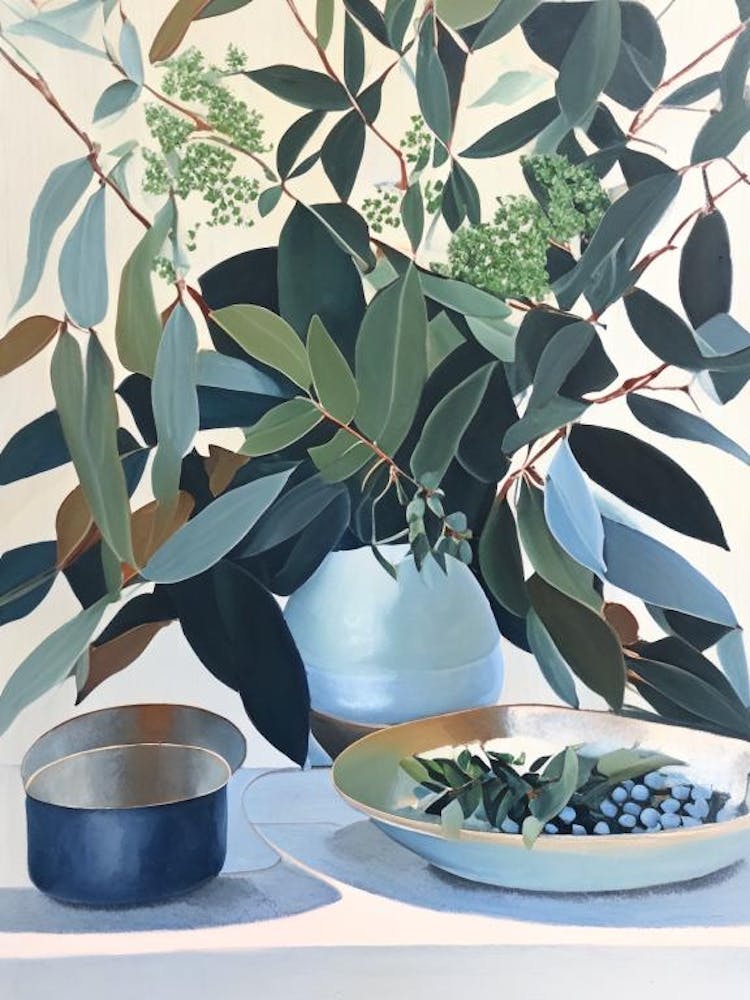 Eucalyptus Spices And Herbs Oil Painting