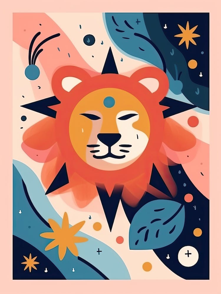 Leo Illustration Zodiac Star Sign 3