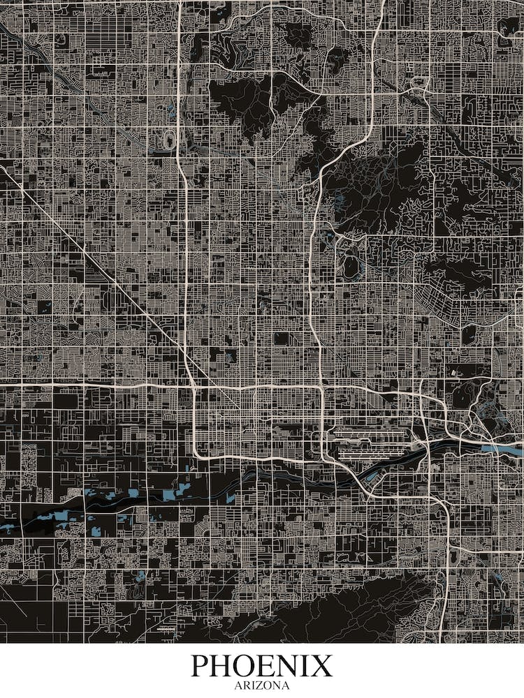 Phoenix Arizona Schwarz Blau