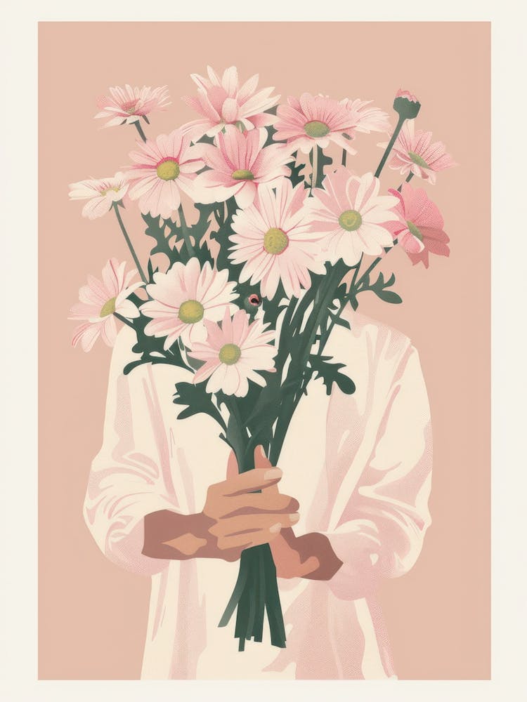 Spring Girl With Pink Flowers 1