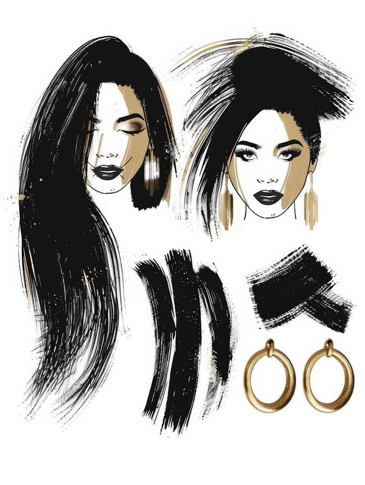 Black And Gold Hair