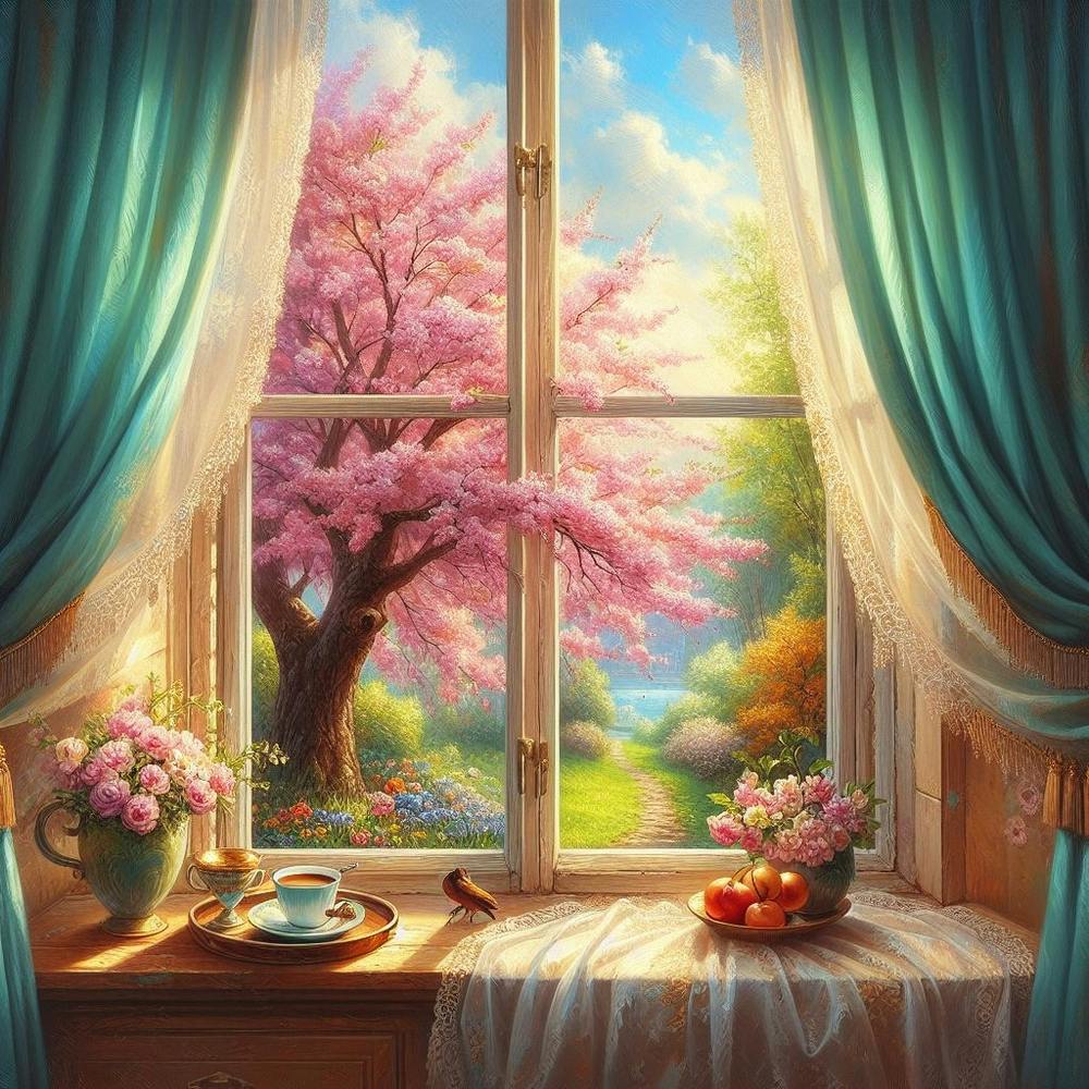 Spring Window View
