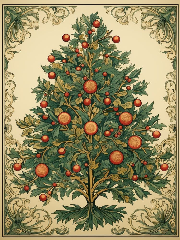 William Morris Style Christmas Tree 21