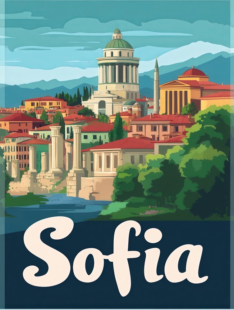 Aihrgdesign A Retro Travel Poster For Sofia