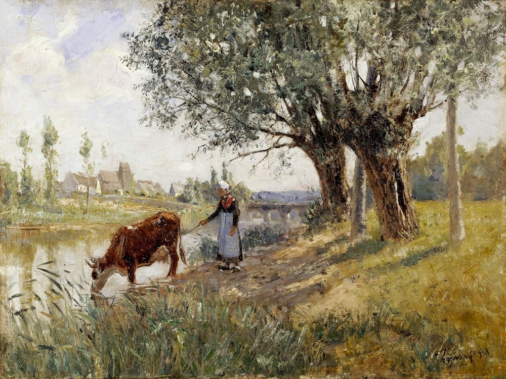 Countryside Near Grez Sur Loing (1889), Camille Pissarro