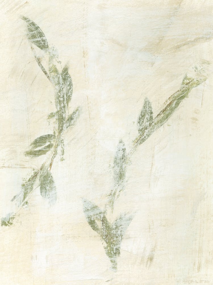 Spellbinding No2 - Abstract Leaf Branch Painting