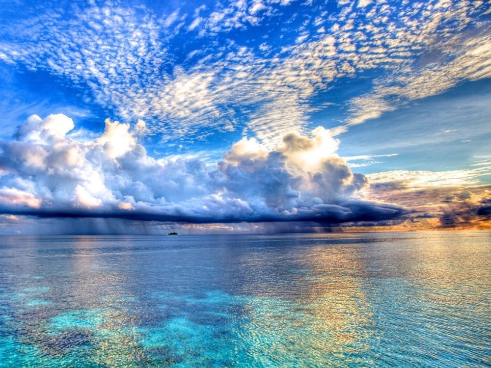Cloudy Sky Over The Ocean
