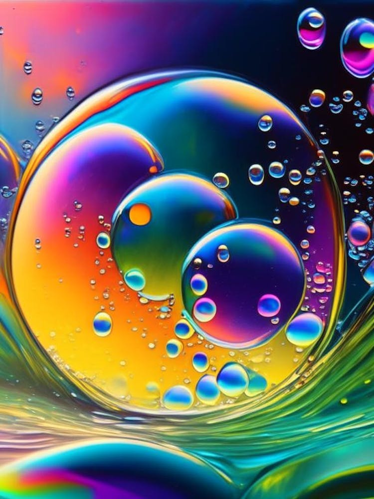 Bubbles In Water Water Waterscape Bright Abstract 1