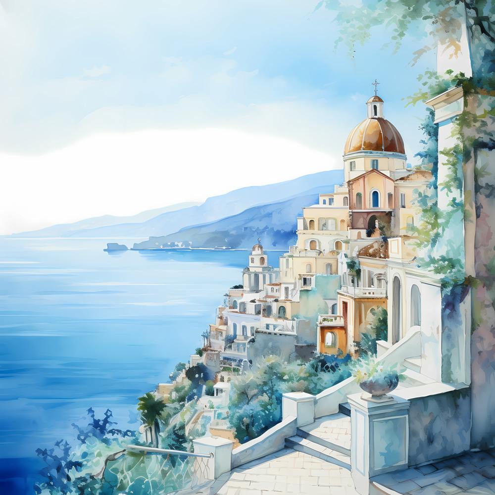 Crimson Horizons: Coastal Dreams 1