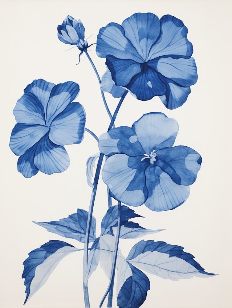 Blue Botanical Impatiens 3