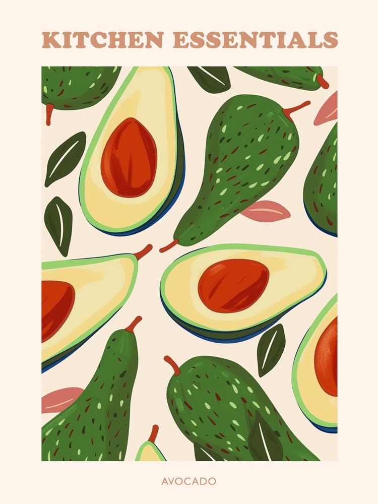 Avocado Pattern Illustration Poster 2