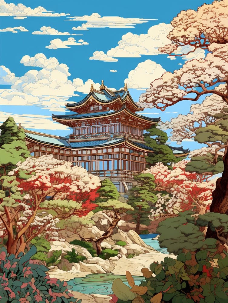 Katsura Imperial Villa Japan Gardens Illustration 2 