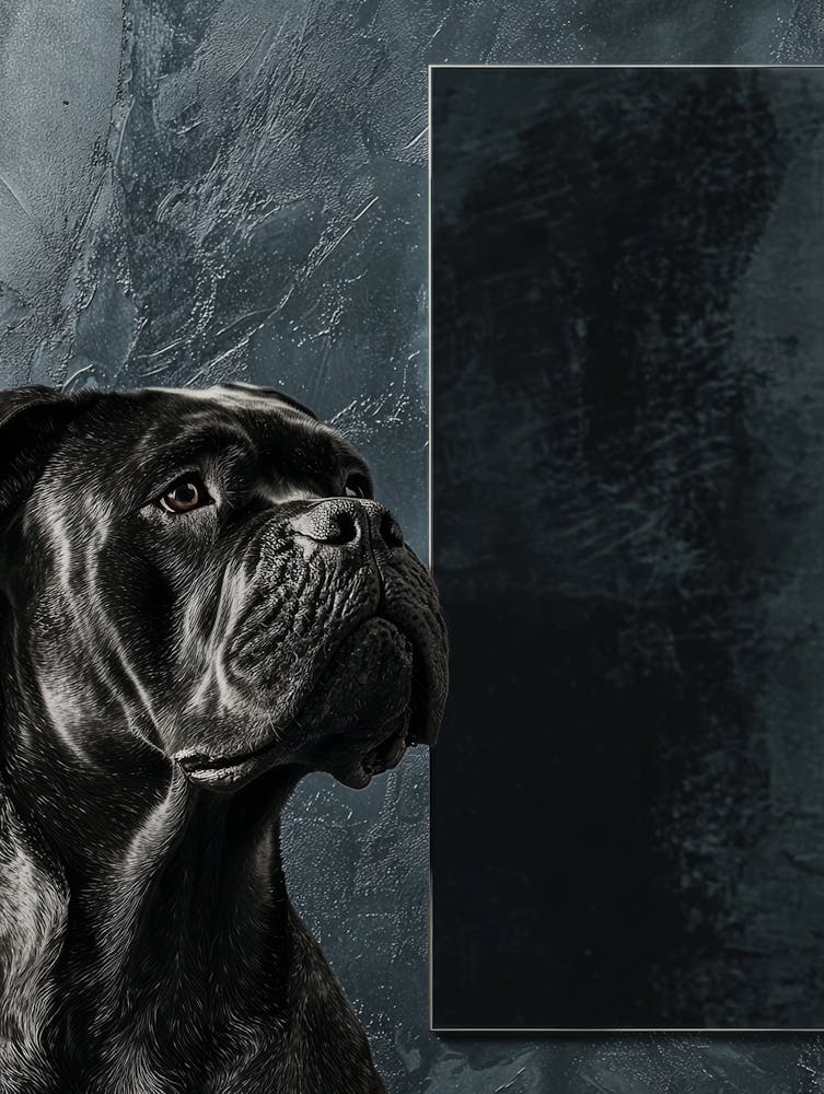 Boxer Dog.Generated AI. Wall 3