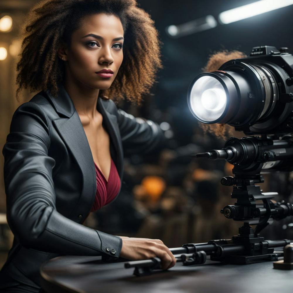 Beautiful Young Woman Holding A Camera