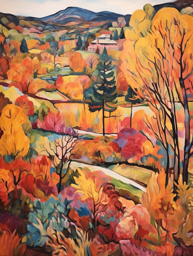 Autumn Gardens Painting Fredriksdal Museum And Gardens Sweden 1