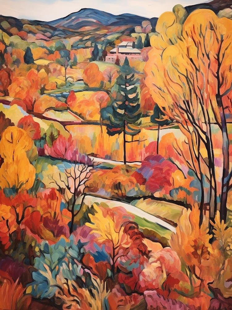 Autumn Gardens Painting Fredriksdal Museum And Gardens Sweden 1